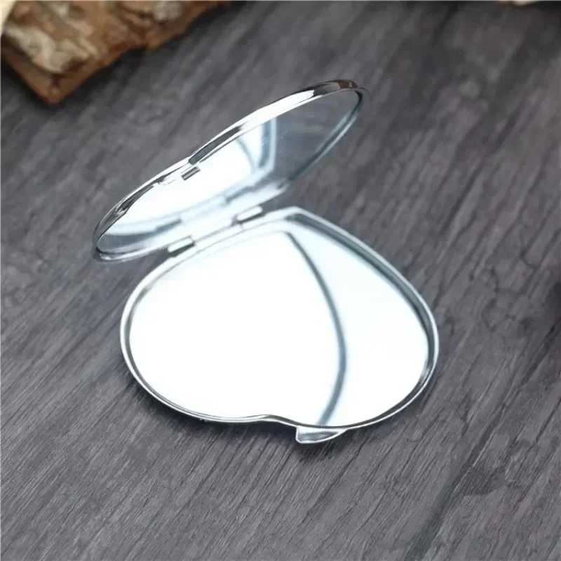 Mini Makeup Mirror Portable Pocket Round Square Heart Makeup Mirror Double-Sided Folding Cosmetic Mirror Female GiftsXJ241213