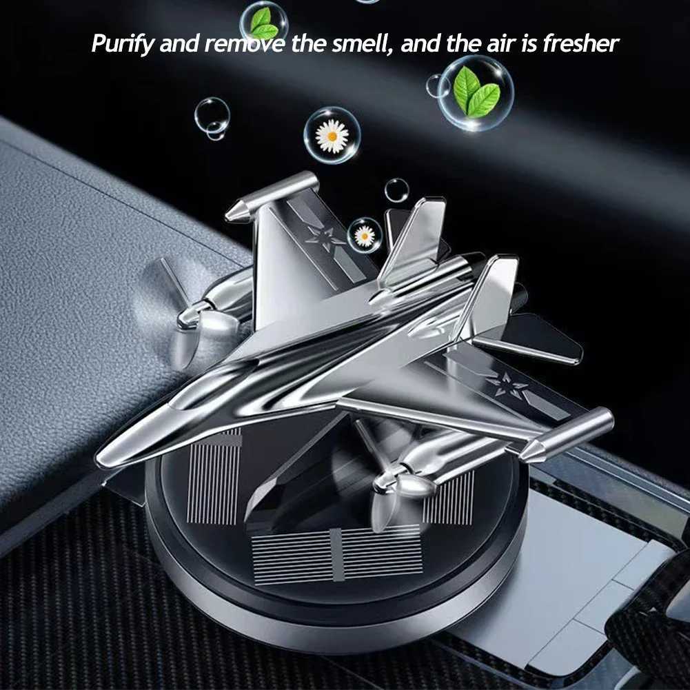 Solar Car Air ener Aircraft Rotating Aroma Perfume Car Diffuser Long-lasting Fragrance Car Interior DecorationsXJ241213