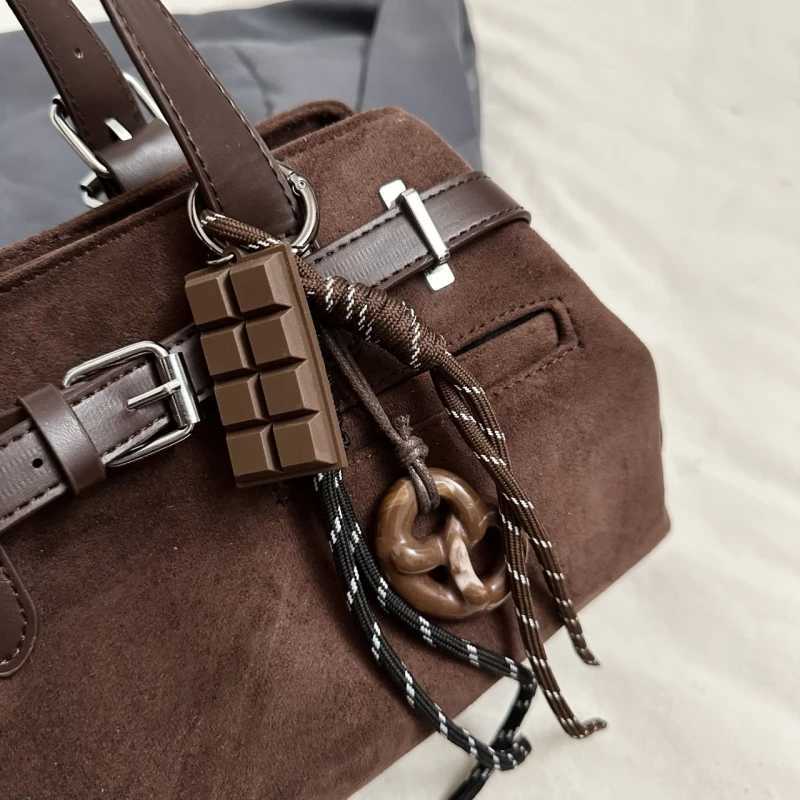 Belt Buckle Design Top-handle Bags For Women Soft Suede Large Capacity Shoulder Crossbody Bag 2024 Winter New Designer Handbags B250618