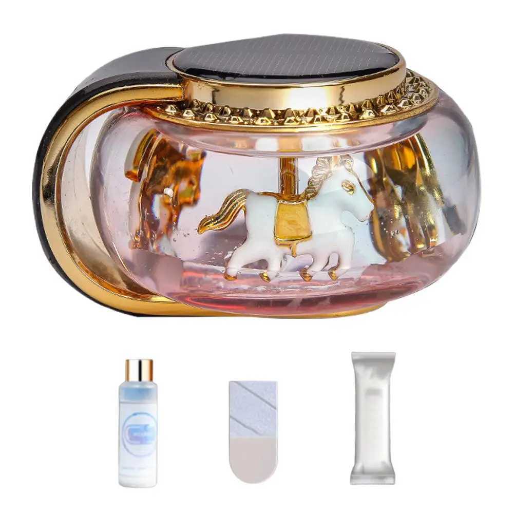 Car Solar Power Carousel Aroma Ornaments Car Air ener Fragrance Creative Seat Aroma Diffuser Auto InteriorXJ241213