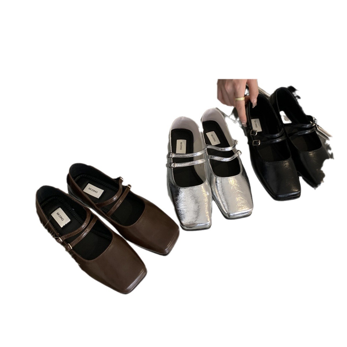 Women Cute Light Weight High Quality Waterproof Rubber Rain Shoes Lady Casual Hotel Work Loafers Black Flats