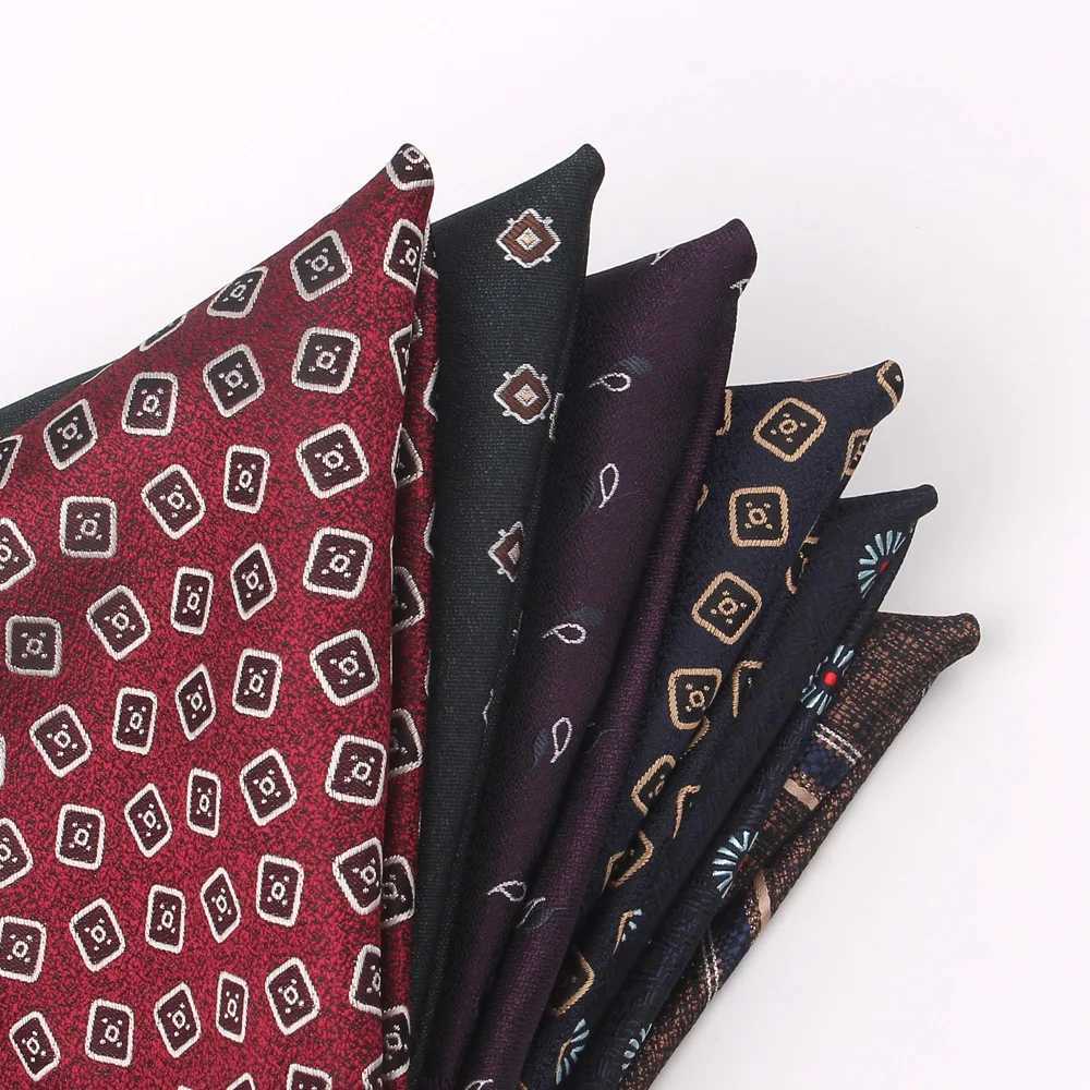 Flat Jacquard Pocket Square Mens and Womens Striped Chest Towels Hanky Gentlemen Mens Set Handheld Pocket Towels W241213
