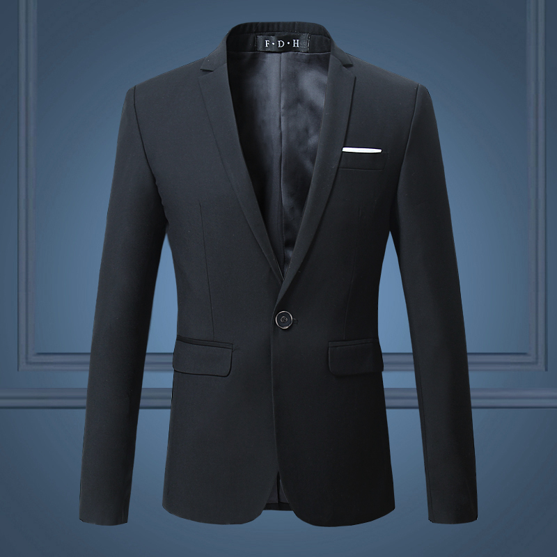 High Quality Gentleman Slim White Suit , Large Size Brands Men's Business Casual W Of Pure Color Blazers Men