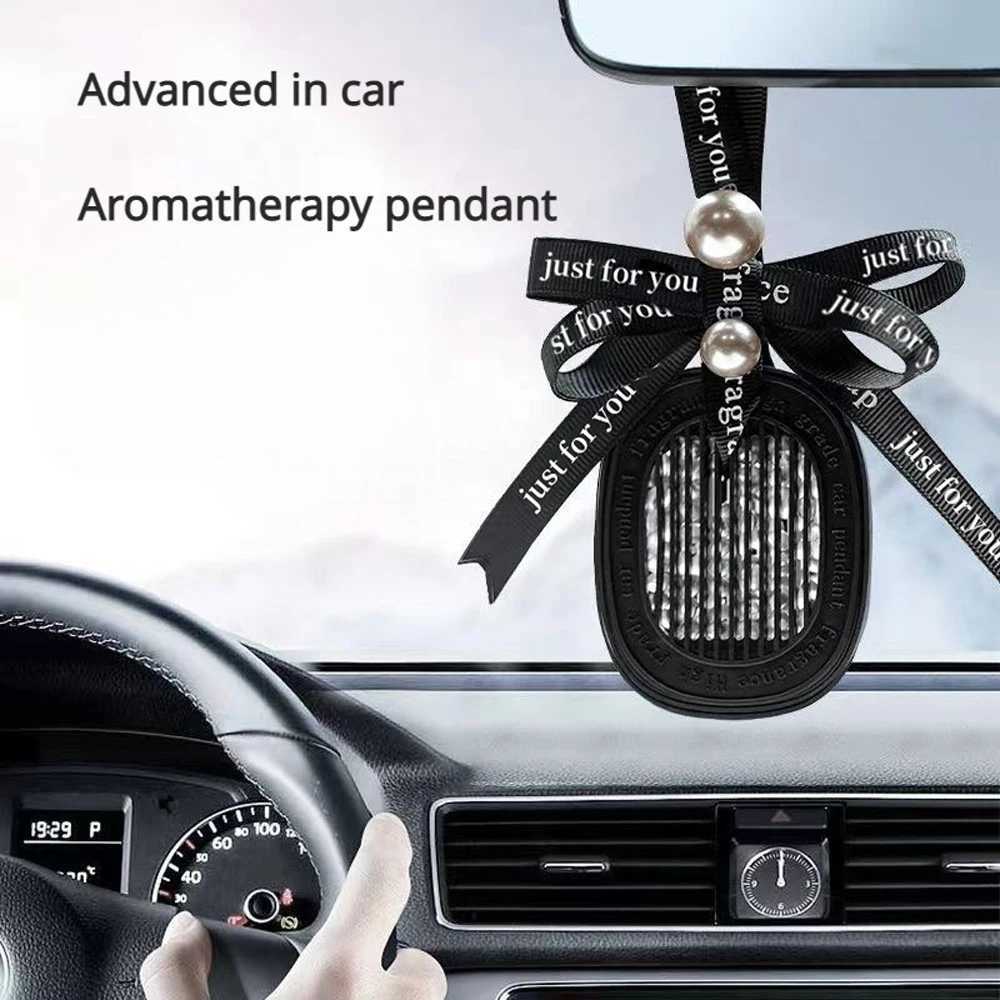 2 Pcs Car Fragrance Diffuser with Engish Lime Basil Pomegranate and Wild Refil - Natural Scented Car Perfume PendantXJ241213