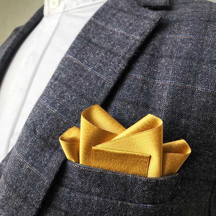 Fashion Set Pocket Square Mens Chest Towel Hanki Mens Solid Pre Folding Black Navy Blue Hanki Classic Set Mens Handle W241213