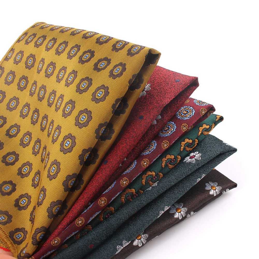 Fashion striped pocket square mens and womens chest towel Hanji polyester Hanji mens set handle chief floral pocket towel W241213