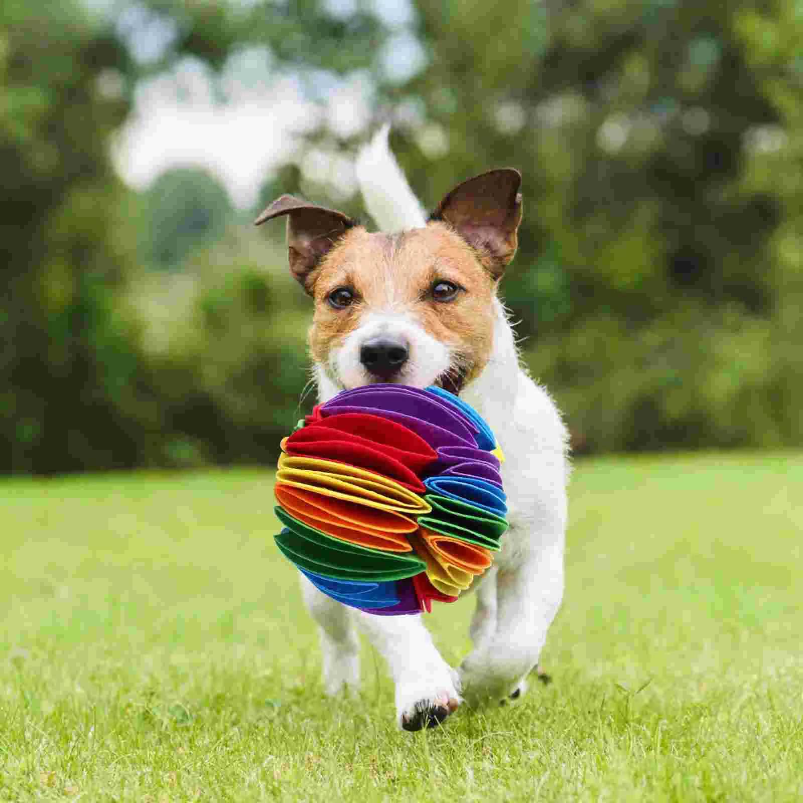 Dog Sniff Puzzle Toy Nose Smoke Mat Interactive Olfactory Ball Treatment Dispenser Felt Cloth Game Keep Dogs Busy X241213