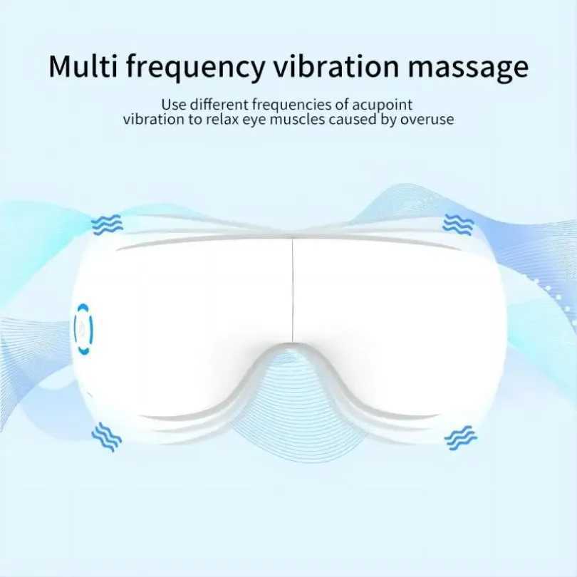 Eye Massager with Heat Smart Care Device with Music for Migraines Relax Reduce Eye Strain Dark Circles Improve Sleep W241213