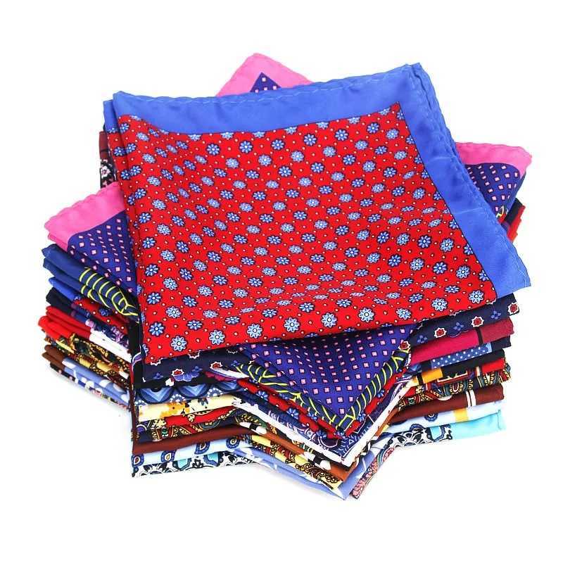 New Fashion Men Handkerchief Pocket Square Popular 32 X 32CM Large Man Paisley Dot Chest Hankies For Wedding mens Suits Hanky W241213