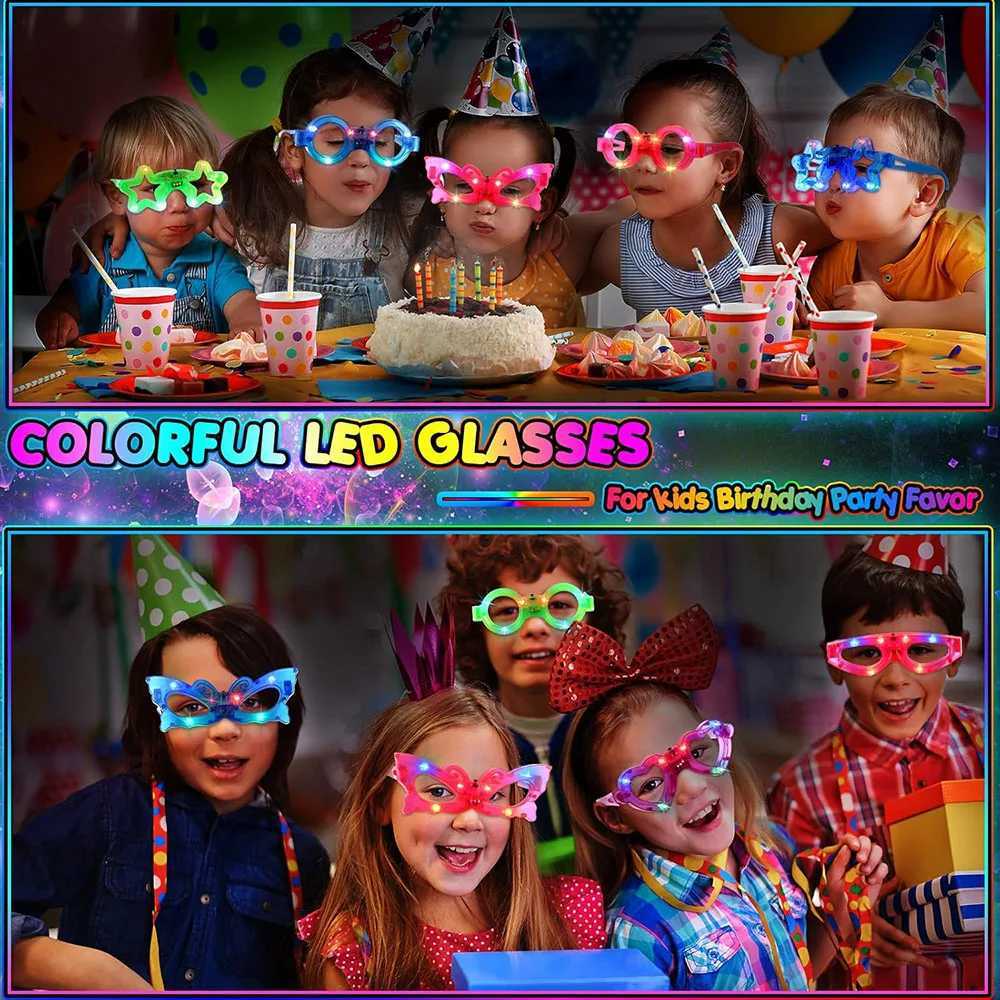 Sunglasses Glow In the Dark Glasses Bulk Kids Light Up LED Party for Christmas Wedding Favor Supplies H241213D0N4