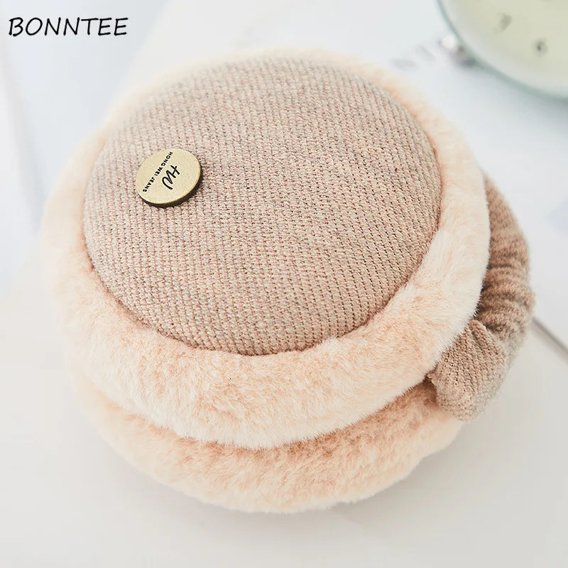 Earmuffs Womens Winter Elegant Aesthetics Simple Cotton Plush Womens Earrings Cute Korean Womens Earrings 241211