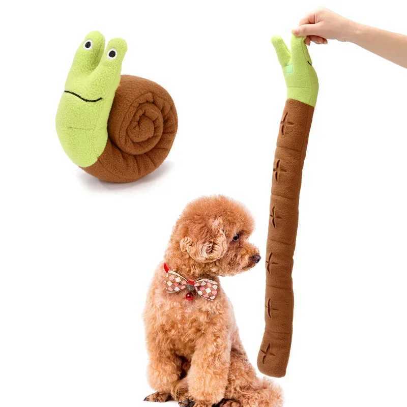 Pet Foraging Snuffle Mat Dog Plush Sound Interactive Slow Feeder Sniffing Snail Toys Easy Clean Tibetan Food Molar Puzzle Toys X241213