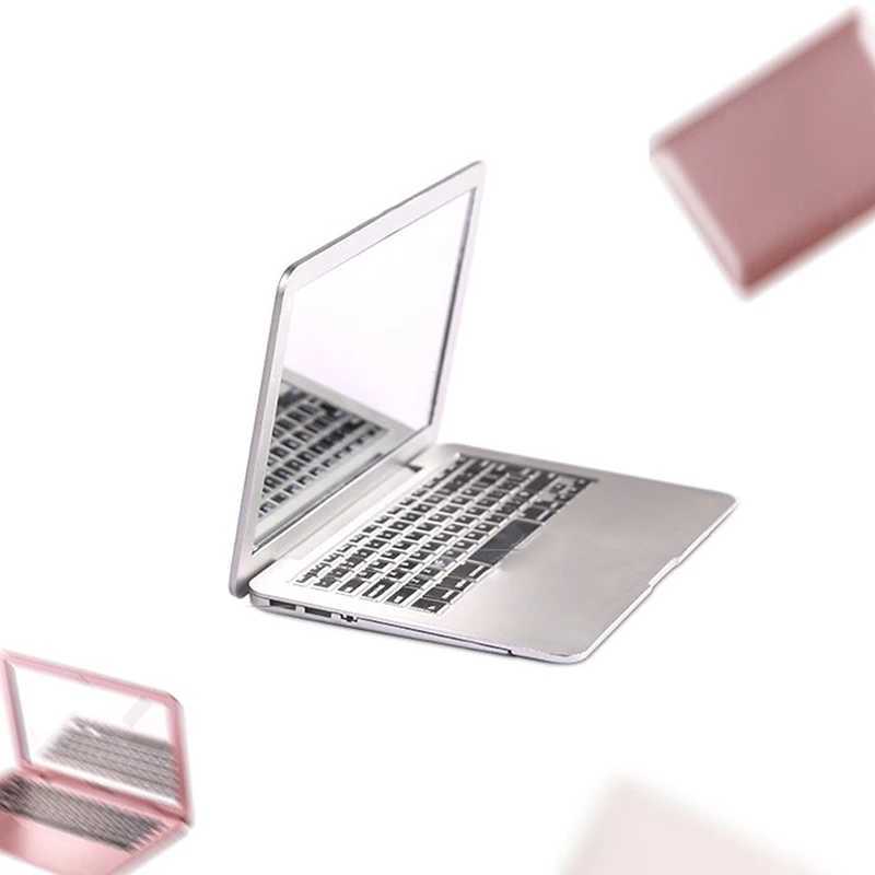 High Quality Mini Makeup Mirror Notebook Macbook Silver White Cosmetic Mirror New Design Portable Makeup Mirror Compact MirrorXJ241213