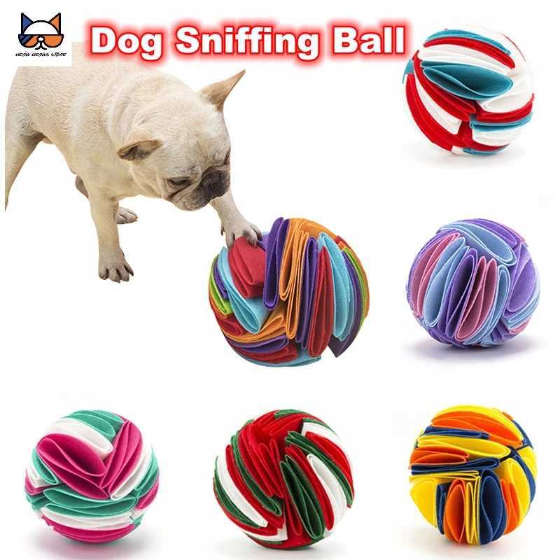Dog Sniffing Ball Foldable Food Dispenser Stress Relief Slow Feeder Increase Puppy IQ Training Intelligence Pet Puzzle Games X241213