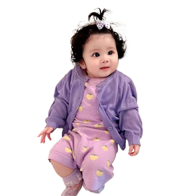 Newborn Summer Dress Code: Breathable Knit Cardigan and Shorts Ensemble for Little Ones