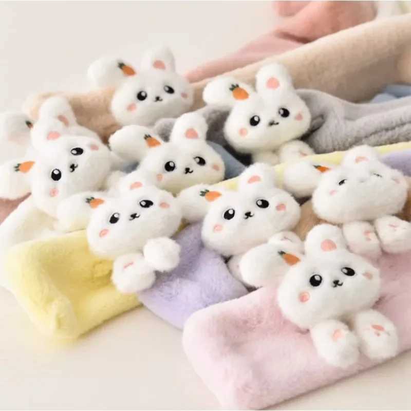 Scarves Wraps Winter Warm Plush Baby Scarf Cute Caroon Bears Boy Girl Newborn Toddler Faux Fur Children Cross Neckerchief Shawls H2412138QKF
