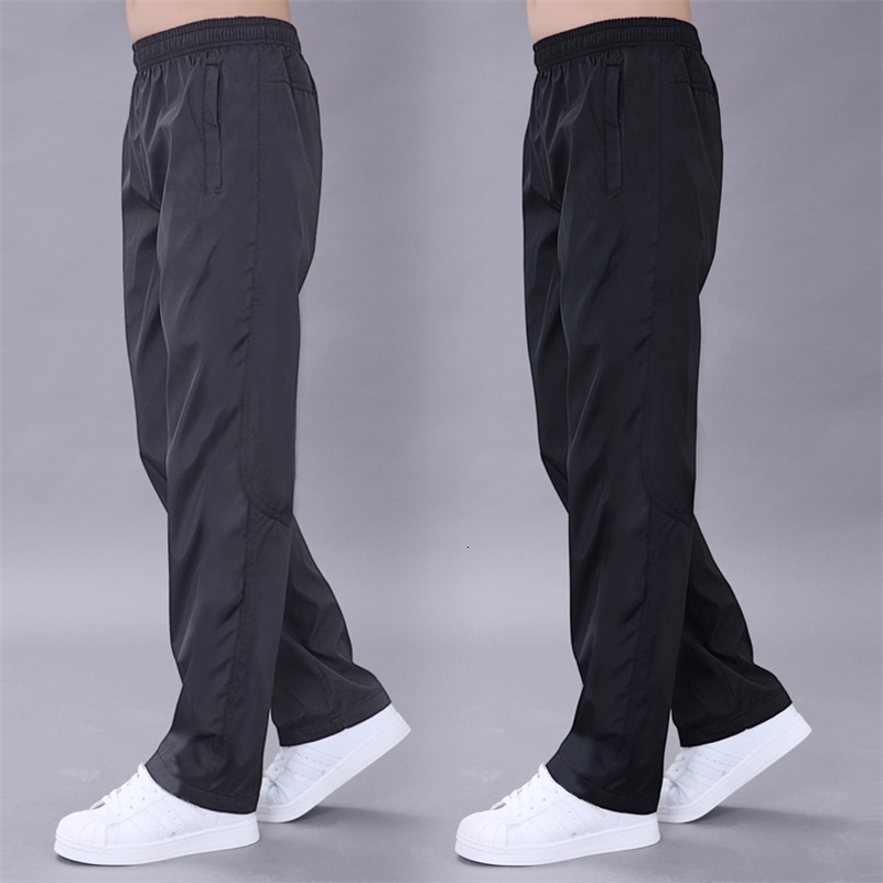Mens Pants Sweatpant Quick Dry Breathable Spring Sports Trouser Elastic Waist Straight Wide Joggers Running Tracksuit Men y241203Z