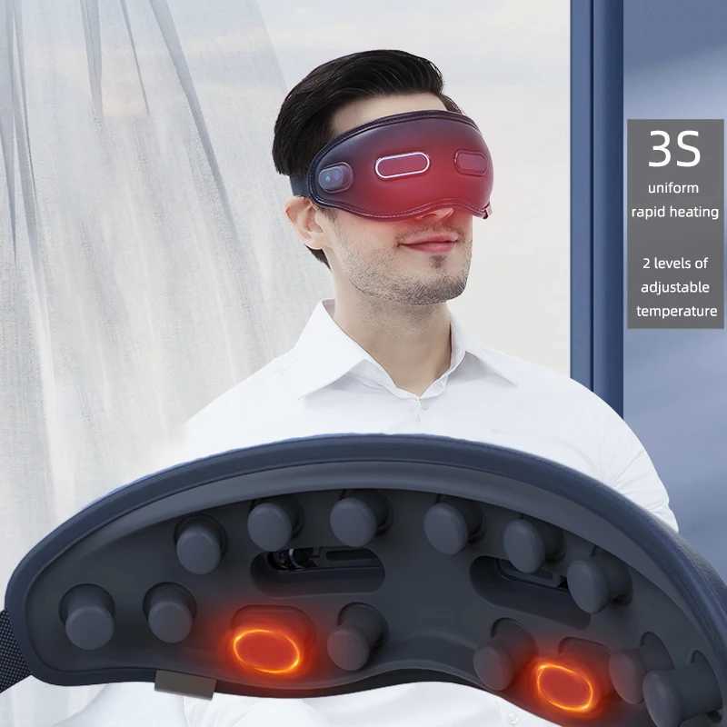 Intelligent eye massager can be charged with electric heat. Eye massage equipment reduces vibration and improves sleep by reducing eye tension W241213