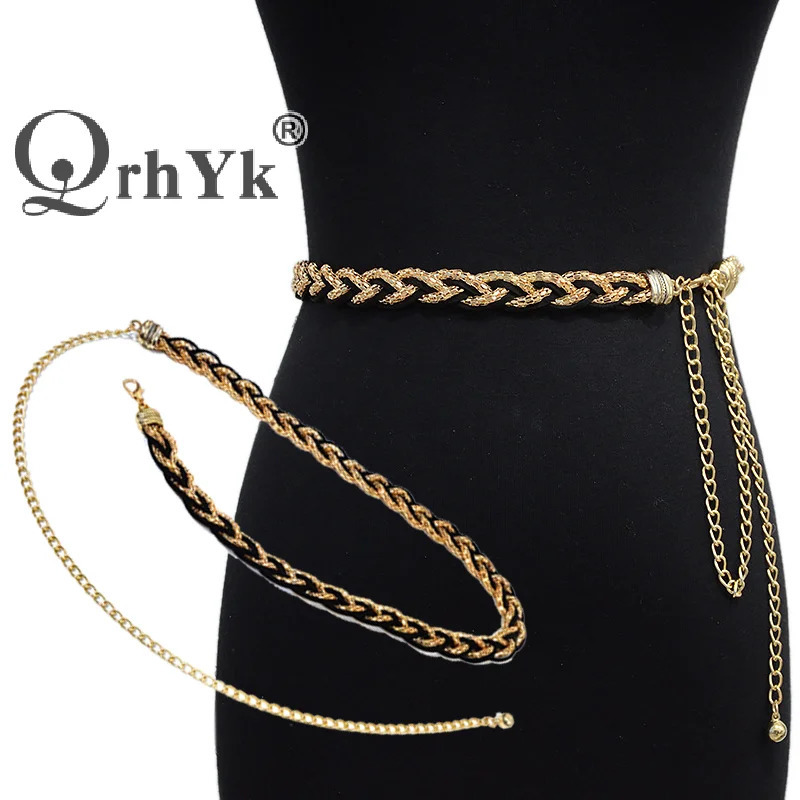 Ladies Fashion Sweet Retro Alloy Waist Chain Body for Women Belly Dress Decoration Belts 241213