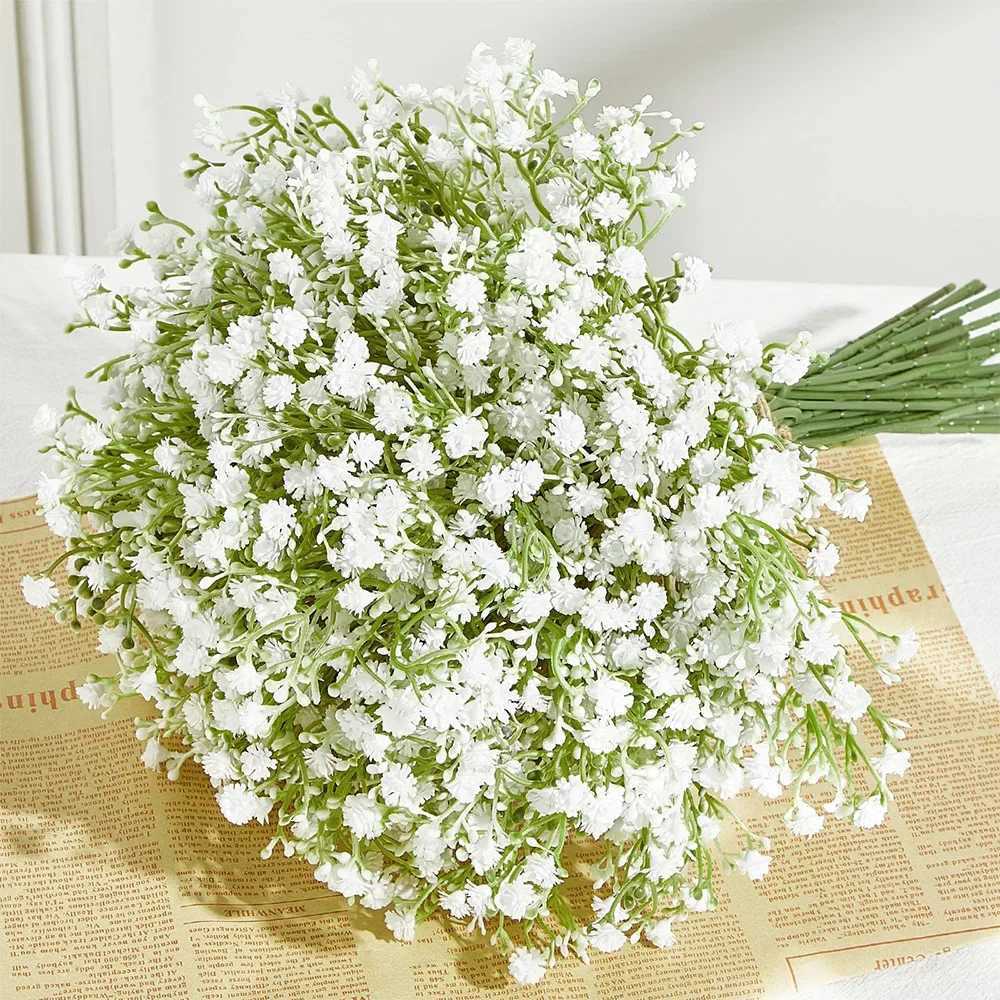 10pcs Artificial Flowers Baby Breath Flower Fake Gypsophila for Wedding Party Home Christmas Decoration Bouquets DIY AccessoriesXJ241212