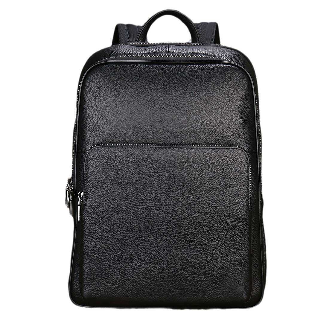 Backpack Men's leather backpack Simple and light travel bag Business casual men's large capacity travel computer bag 241215