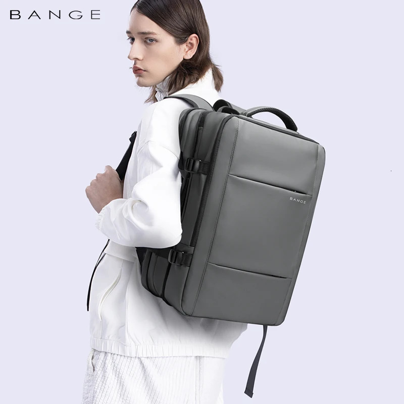 BANGE Aesthetic Men Business Backpack School Expandable USB Bag Large Capacity 17.3 Laptop Waterproof Fashion Travel Backpack 241212