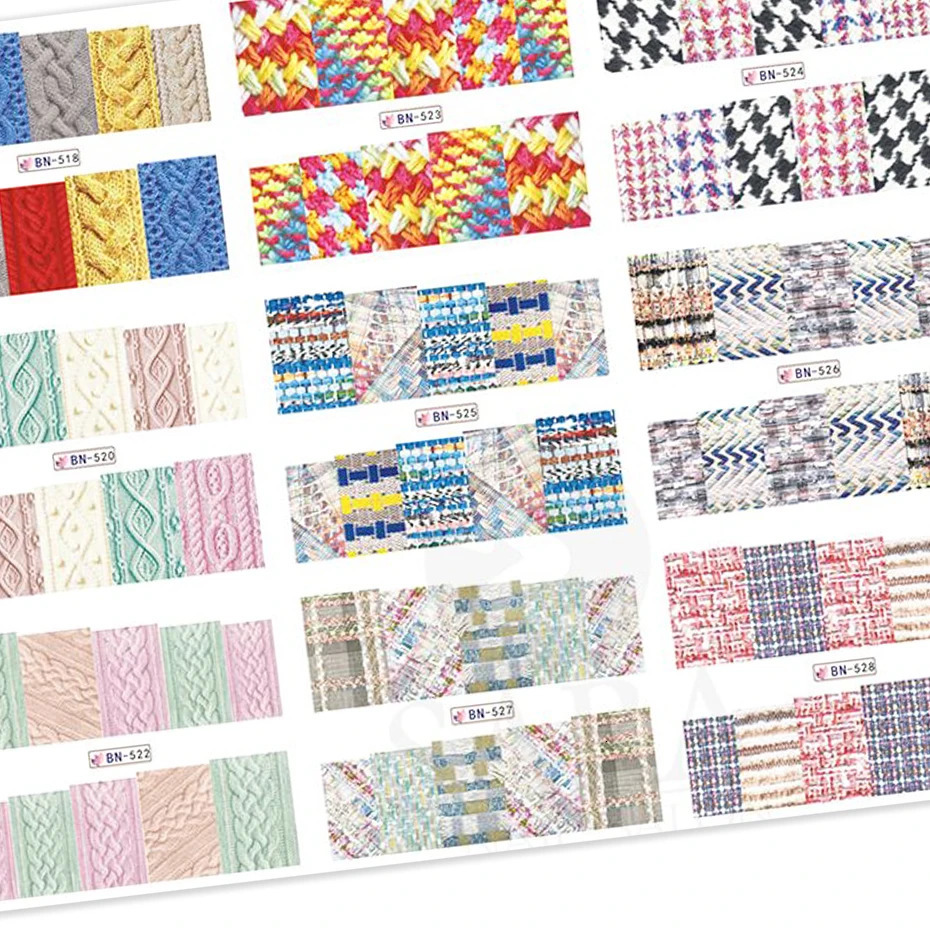 Waterproof nail sticker slider color winter decal wool nail n decoration process accessories STBN517-528 241205
