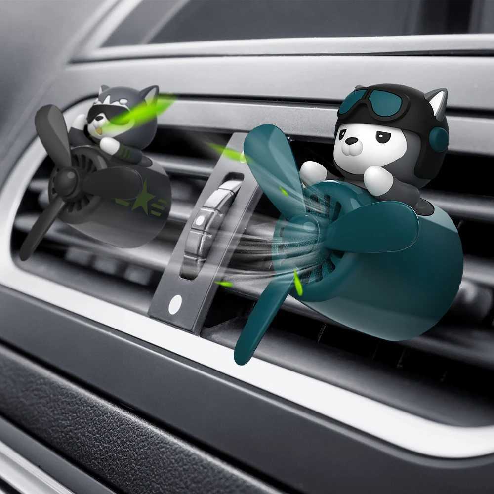 Car Air ener Bear Pilot Rotating Propeller Aroma Interior Perfume Diffuser Outlet Fragrance Ornament Car AccessoriesXJ241213