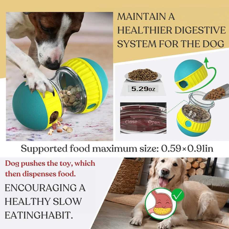 Interactive slow dog feeders toys puzzle toys food dispensers used for treating small and medium-sized dogs distributing toys to improve digestion X24