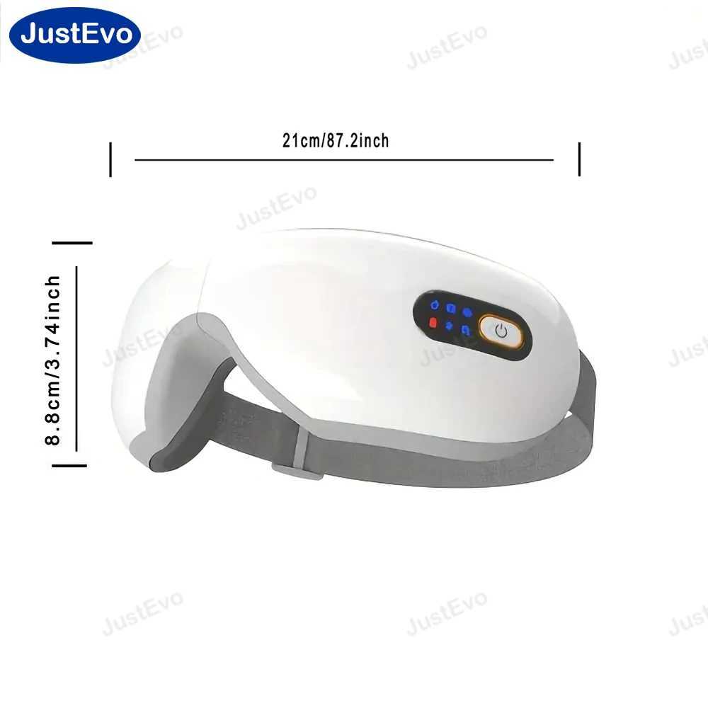 JustEvo eye massager eye care device with vibration massage heating function and music function. E-10B W241213
