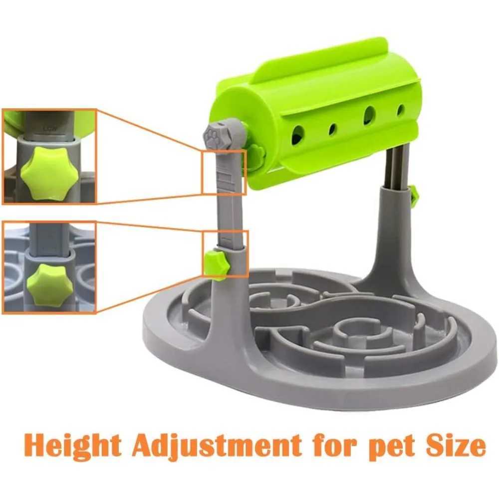Dog Bowl Pet Jump Toy Cat Dog Food Bowl Roller Jump Eating Puzzle Slow Food Feeder Anxiety IQ Intelligent Feeding Training X241213