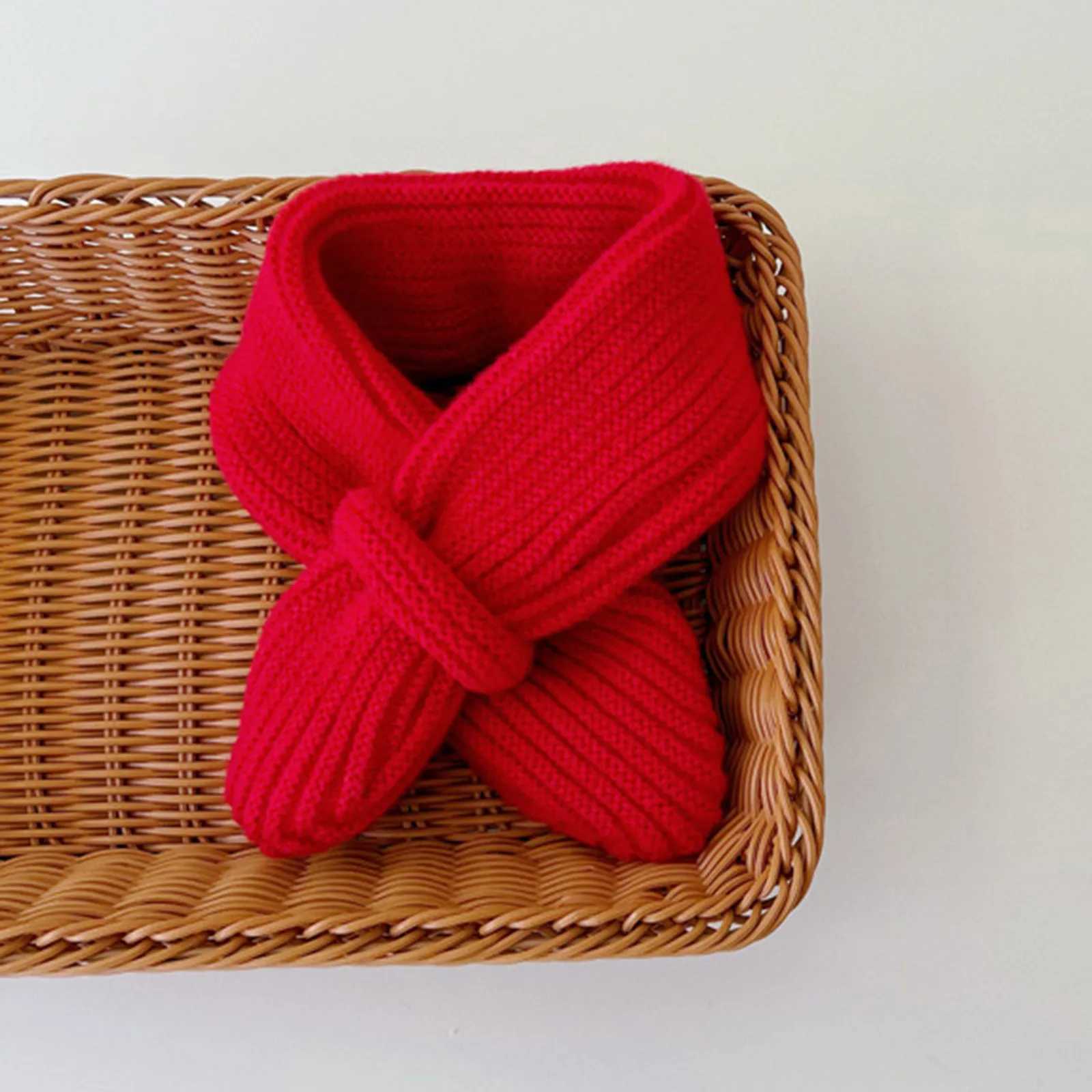 Scarves Wraps Korean Style Candy Color Baby Winter Scarf Autumn Winter Warm Scarves Toddler Boy GirlWool Knitted Scarves For Kids Warm Scarf H241213