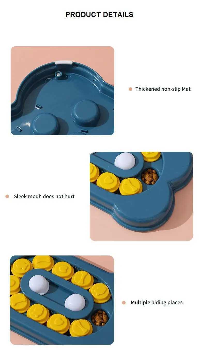 Dog puzzle toy slow feeding bowl fun interactive training to improve intelligence prevent obesity circular track design toy X241213