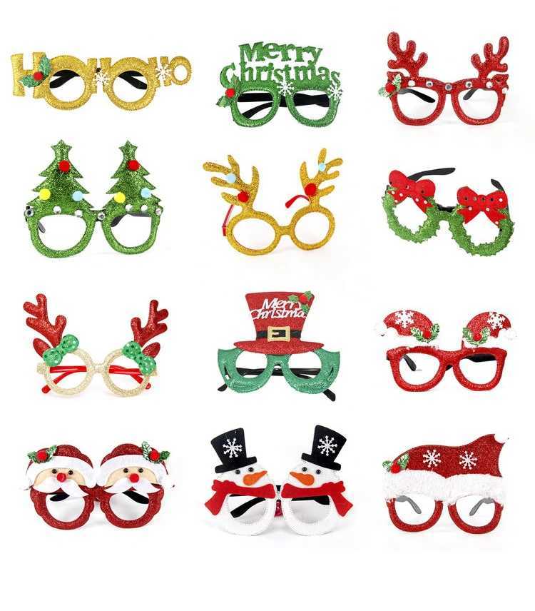 Sunglasses Christmas Glasses Frame Glitter Xmas Party Eyeglasses Costume Eyewear Favors Decorations for Kids H241213IL2H