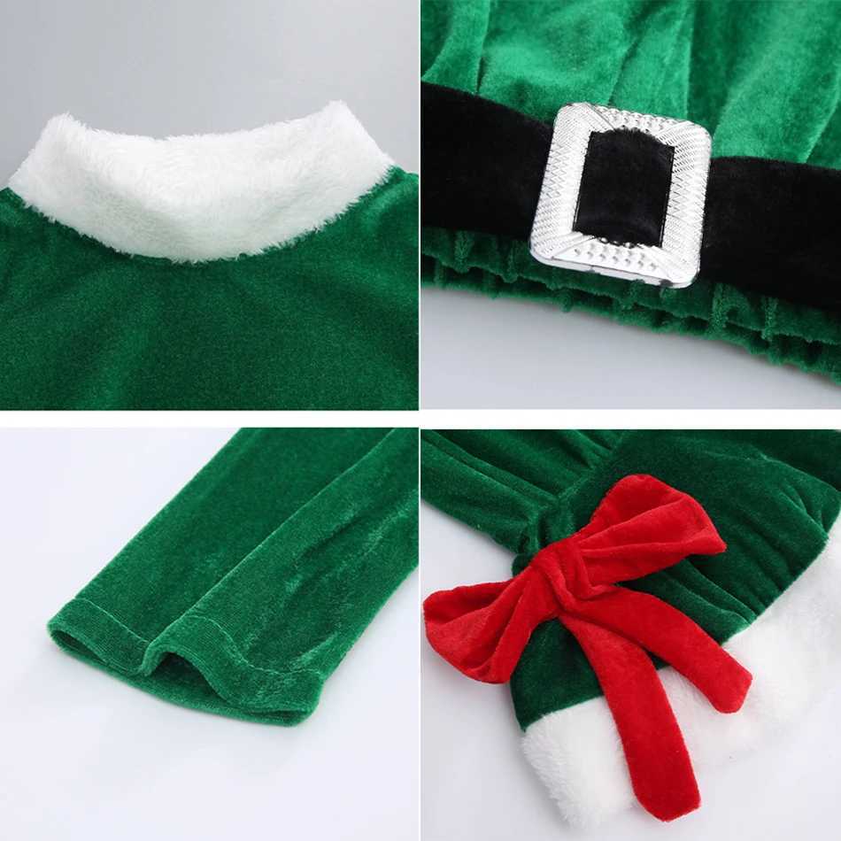 Baby girl boy Christmas costume childrens New Year costume set childrens long sleeved wool top Flare Pants hat Christmas set W241213