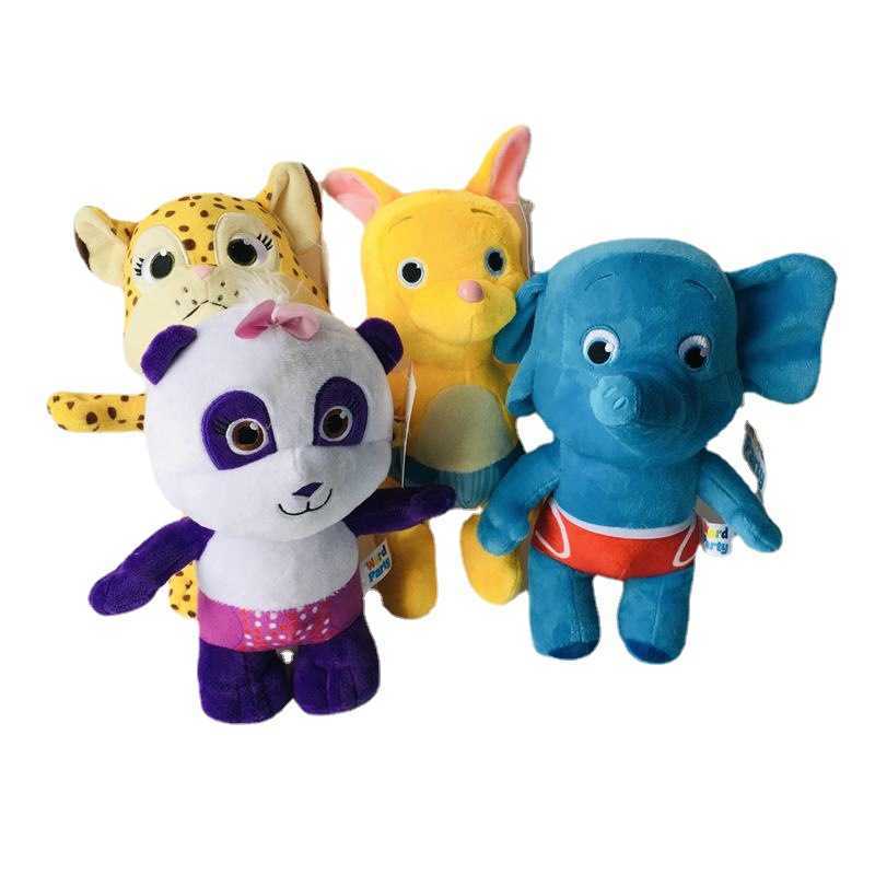 Plush Dolls Word Party Text Party Panda Cheetah Kangaroo Elephant Plush Toy Cartoon Cute Little
