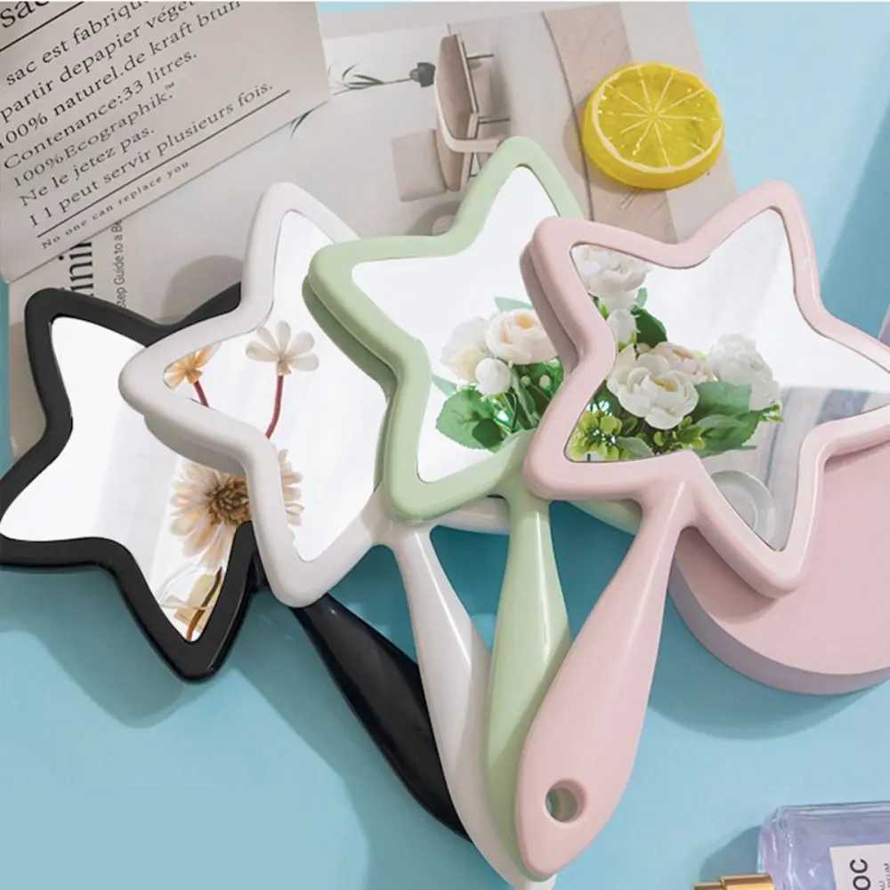 Women Star Shaped Makeup Mirror Creative Handheld Cosmetic Mirror Vanity Cute Compact Mirror Portable Cosmetics Makeup ToolsXJ241213