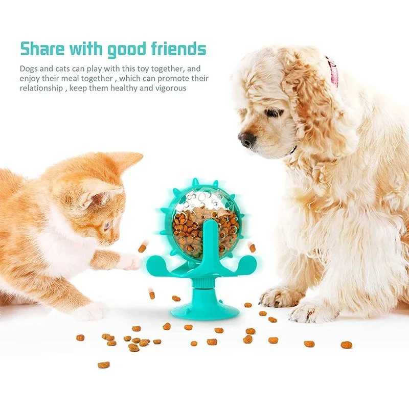 Dog Puzzle Toys Rotatable Wheel Treat Leaking Toy For Cat Small Dogs Slow Feeder Dispenser Interactive Improve IQ X241213