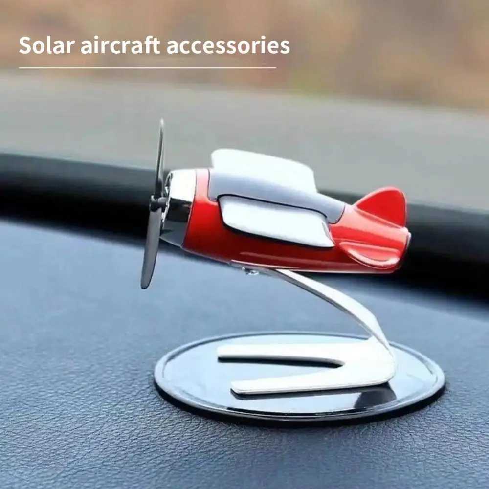 Car Air ener Solar Airplane Model Center Console Handicraft Fragrance Diffuser Ornament Car Decorative AccessoriesXJ241213