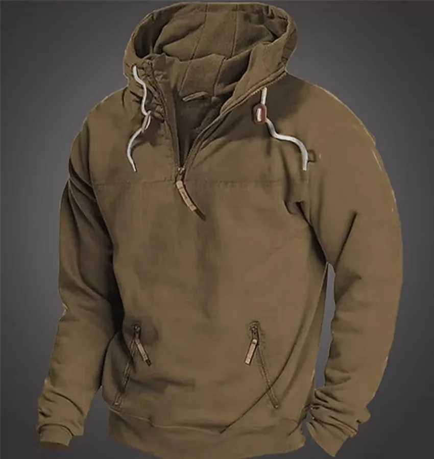 Cross border European and American autumn and winter mens casual European cotton blend hoodie youth jacket W241213
