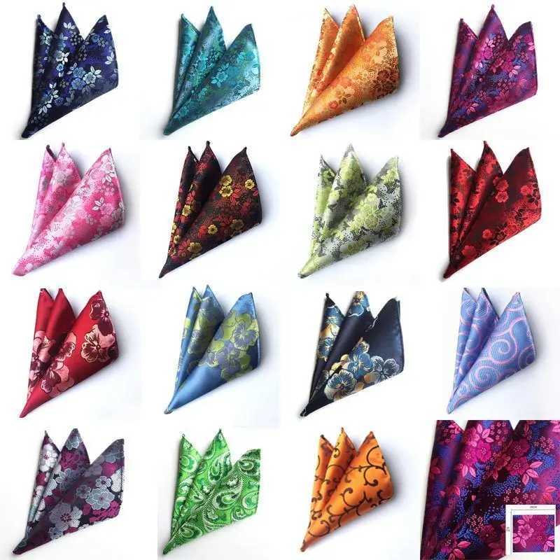 Luxury mens handle floral Hanji business pocket square chest towel 25 * 25CM W241213