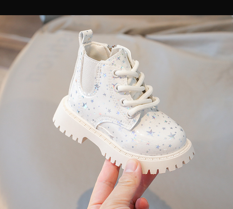 Kids Short Boots Girls Shoes New 2025 Spring Winter Soft Leather Children Boots Cutefeet Fashion Shiny Toddler Kids Ankle Boots Size 21 - 30