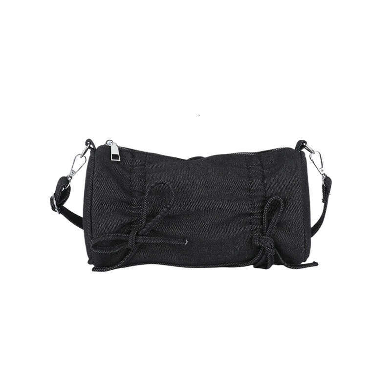 Casual denim women's Korean sweet internet famous pillow cyder large capacity commuting crossbody bag, 2024 new casual fashion trend clothing