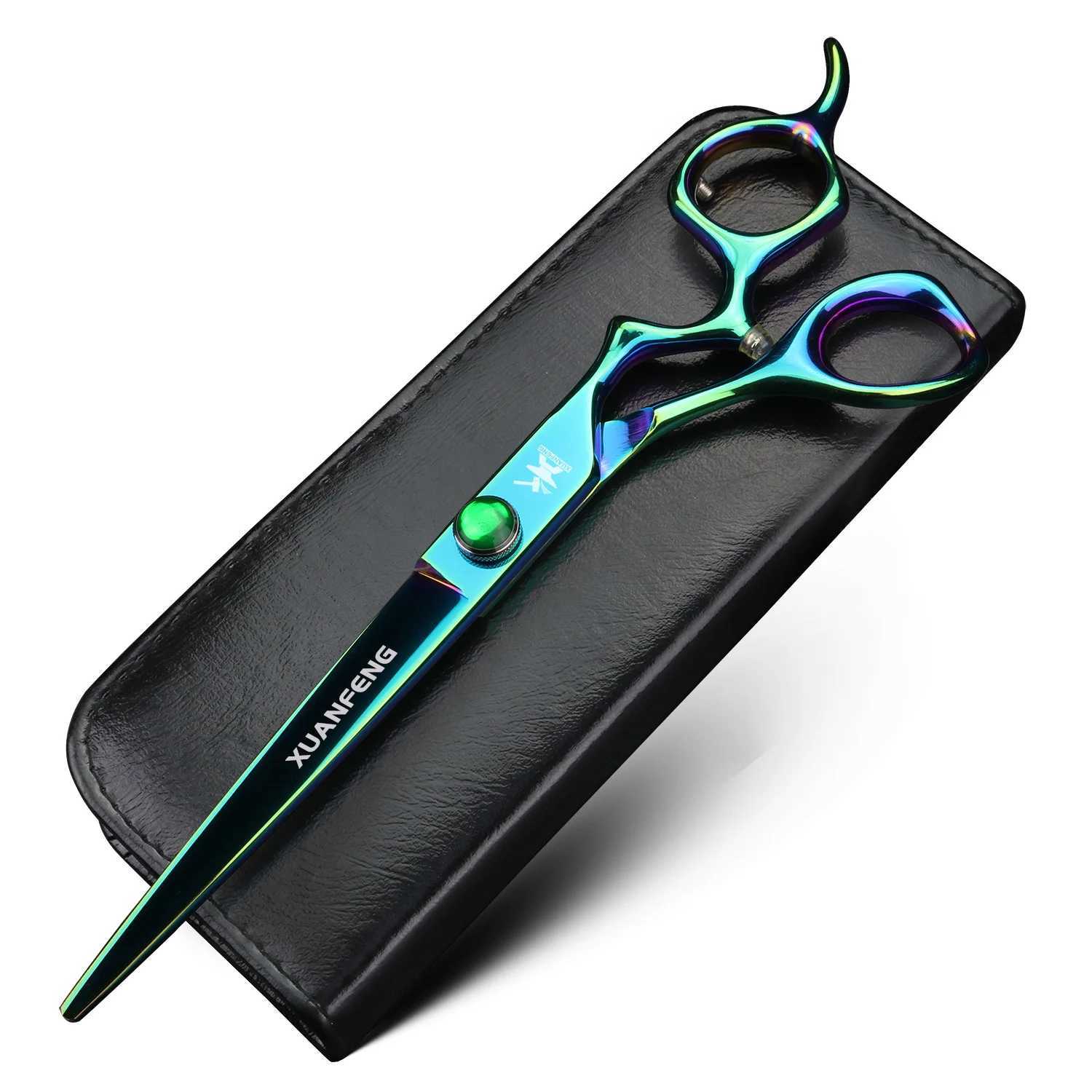 New Arrival Xuanfeng 6-inch silver curly hair handle scissors steel hair clippers and thin scissors Z241213