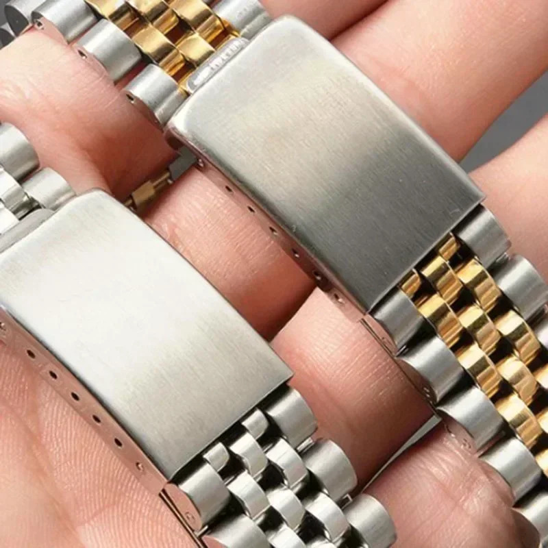 y Curved End Watch Band for Rolex DATEJUST Jubilee Stainless Steel Bracelet Accessories 18mm 19mm 20mm 21mm Metal Belt 241213 - view 3