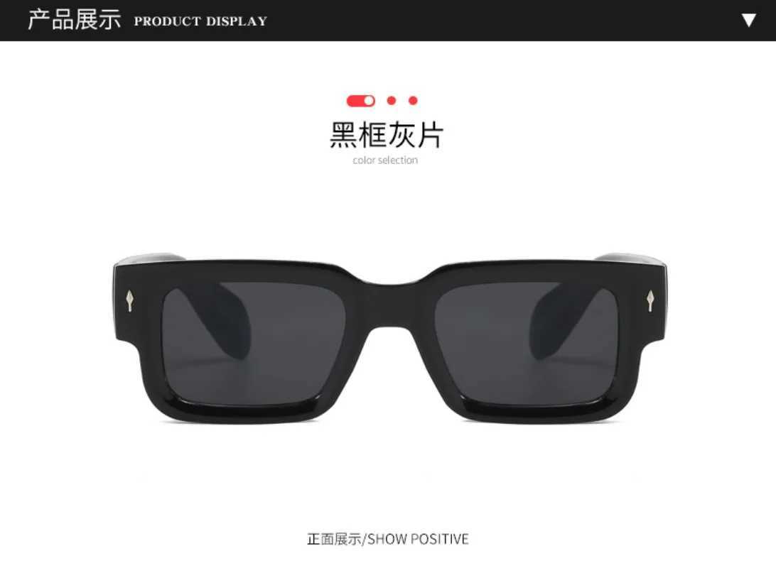 New Square Sunglasses Men Rectangle Brand Designer Small Sun Glasses Male Retro Black Lens Driving Fishing Oculos UV400 ShadesX241213