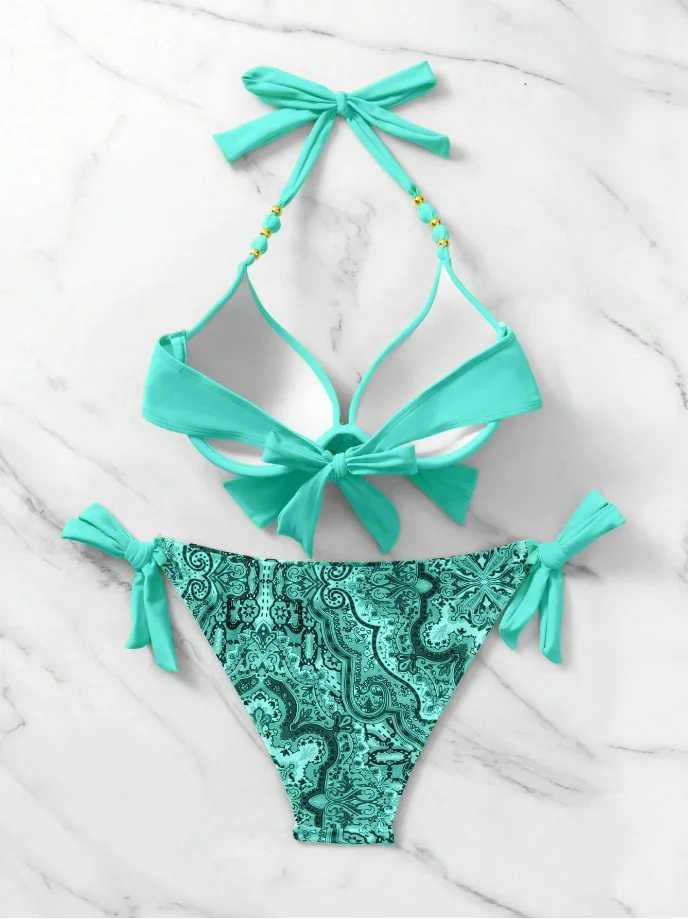 Sexy Push Up Bikini 2024 Women Swimsuit Two Piece Swimwear Fa Thong Bikinis Set Swimming for Bathing Suits Brazilian BiquiniXJ241212
