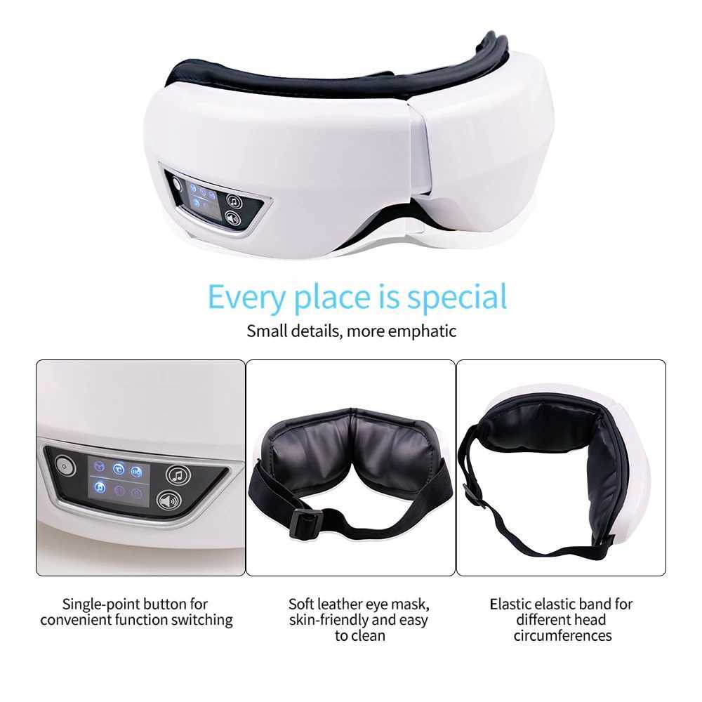Intelligent eye massager rechargeable eye mask suitable for dark circles puffing and drying to relieve eye fatigue very suitable for sleep and travel 