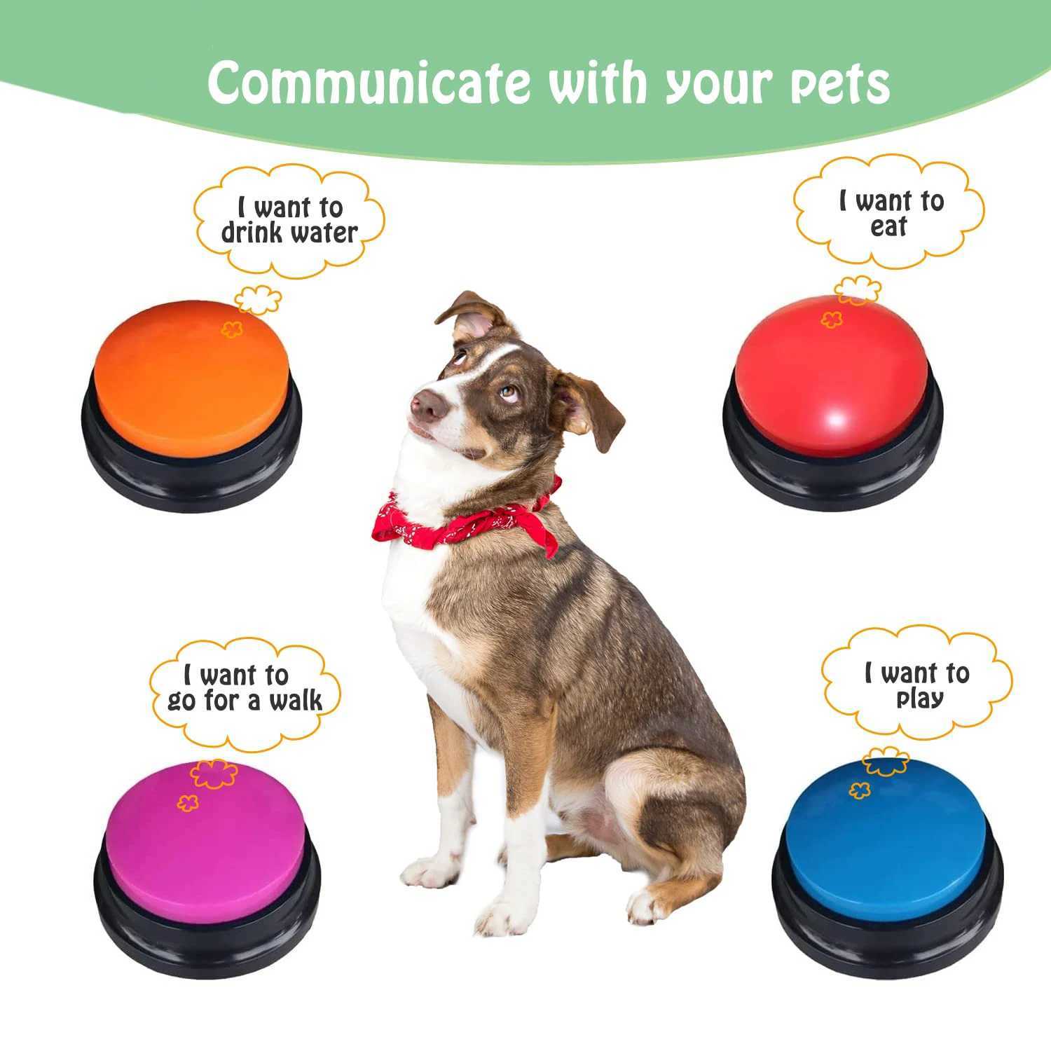 Voice Recording Button Pet Toy Dog Button Communication Pet Training Buzzer Recordable Talking Button Smart Toys X241213