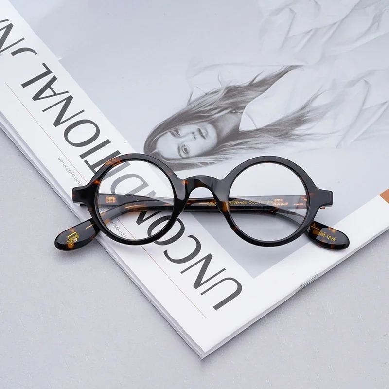 Vintage Acetate Glasses Eyewear Eyeglasses Men Myopia Frame Zolman Round Women Spectacle Frames 241213